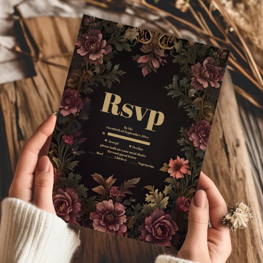 王室のビクトリアンフローラ結婚ズ 出欠カード