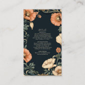 王室のビクトリアン結婚お洒落結婚フローラ エンクロージャーカード (正面)