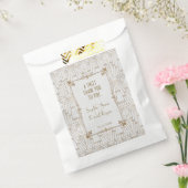 王室のフルーアデリスアールデコ金ゴールドホワイト20結婚s フェイバーバッグ (封をした状態)