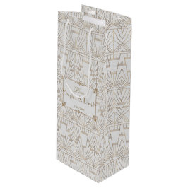 王室のフルーアデリスアールデコ金ゴールドホワイト20結婚s ワインギフトバッグ