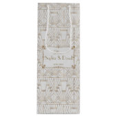 王室のフルーアデリスアールデコ金ゴールドホワイト20結婚s ワインギフトバッグ (正面)