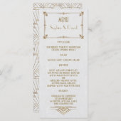 王室のフルーアデリスアールデコ金ゴールドホワイト20sメニュー メニュー (正面/裏面)