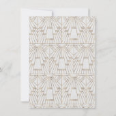 王室のフルーアデリスアールデコ金ゴールドリハーサルディナー 招待状 (裏面)