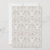 王室のフルーアデリスアールデコ金ゴールド新年パーティー 招待状 (裏面)