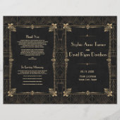 王室のフルーアデリスアールデコ1920s結婚式 プログラム (正面)