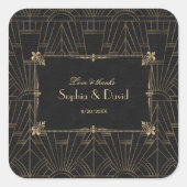 王室のフルーアデリスアールデコ1920s結婚 スクエアシール (正面)