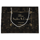 王室のフルーアデリスアールデコ1920s結婚 ラージペーパーバッグ (正面)