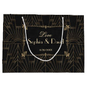 王室のフルーアデリスアールデコ1920s結婚 ラージペーパーバッグ (裏面)