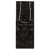 王室のフルーアデリスアールデコ1920s結婚 ワインギフトバッグ (正面)