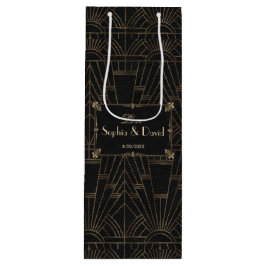 王室のフルーアデリスアールデコ1920s結婚 ワインギフトバッグ