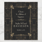 王室のフルーアデリスアールデコ1920s結婚 ワインラベル (シングルラベル)