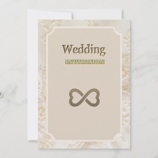 王室のフローラアート結婚式招待状 招待状 (正面)