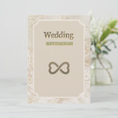 王室のフローラアート結婚式招待状 招待状 (スタンド正面)