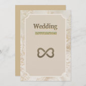 王室のフローラアート結婚式招待状 招待状 (正面/裏面)