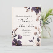 王室のフローラ結婚式招待状 招待状 (スタンド正面)