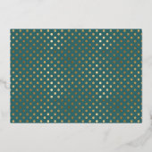 王室のフローラ誕生写真の発表 箔招待状 (裏面)