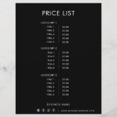 王室のブラックミニマフォーマルリスシンプルトの価格表 (正面)