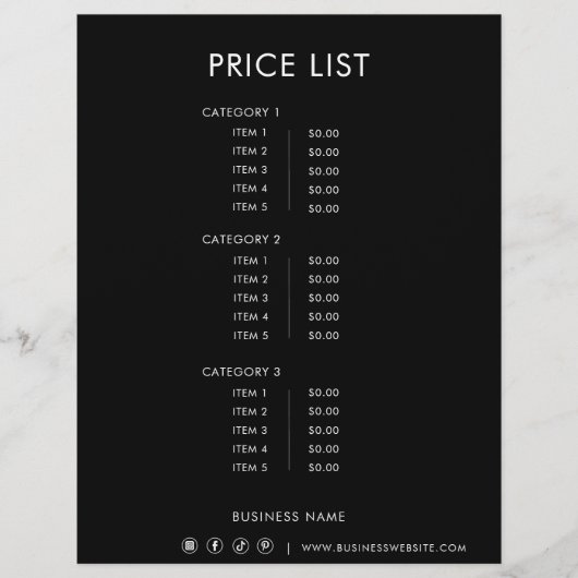 王室のブラックミニマフォーマルリスシンプルトの価格表 (正面)