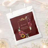 王室のブルゴーニュひまわり結婚金ゴールド フェイバーバッグ (クリップ留めされた状態)