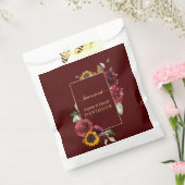 王室のブルゴーニュひまわり結婚金ゴールド フェイバーバッグ (封をした状態)