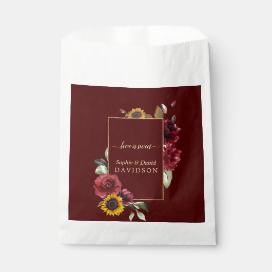 王室のブルゴーニュひまわり結婚金ゴールド フェイバーバッグ (正面)