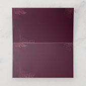 王室のブルゴーニュフローラジオメト結婚リ プレイスカード (内部開封)