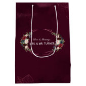 王室のブルゴーニュフローラジオメト結婚リ ミディアムペーパーバッグ (裏面)