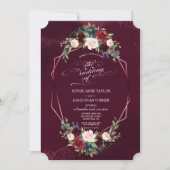 王室のブルゴーニュフローラジオメト結婚リ 招待状 (正面)