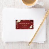 王室のブルゴーニュ白い花金ゴールド《キリスト教》洗礼式や命名式 ラベル (インサイチュ)