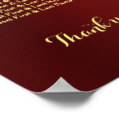 王室のブルゴーニュ金ゴールドクジャク結婚の座席表 ポスター (角)