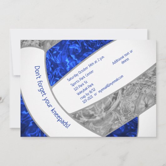 王室のブルーグレガーリーーの誕生日パーティー 招待状 (裏面)