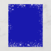 王室のブルーシルバー予算結婚式招待状 チラシ (裏面)