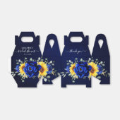 王室のブルー素朴ヒマワリモダンブライダルシャワーF フェイバーボックス (折り畳みなし)