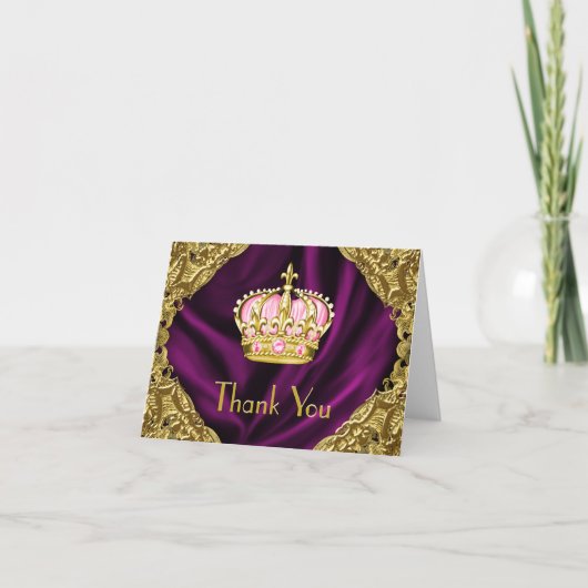 王室のプリンセスありがとう サンキューカード (正面)