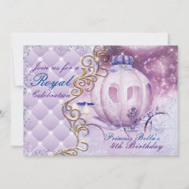 王室のプリンセスバースデーパーティ招待状 招待状