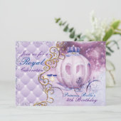 王室のプリンセスバースデーパーティ招待状 招待状 (スタンド正面)