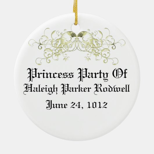 王室のプリンセスパーティー- SRF セラミックオーナメント (裏面)