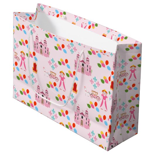 王室のプリンセス誕生会 ラージペーパーバッグ (正面アングル)
