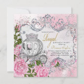 王室のプリンセス誕生会 招待状 (正面)