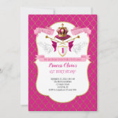 王室のプリンセス誕生日パーティーの招待 招待状 (正面)