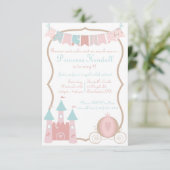 王室のプリンセス誕生日パーティーの招待 招待状 (スタンド正面)