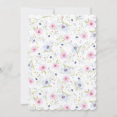 王室のプリンセス誕生日パーティー招待状カード 招待状 (裏面)