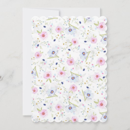 王室のプリンセス誕生日パーティー招待状カード 招待状 (裏面)