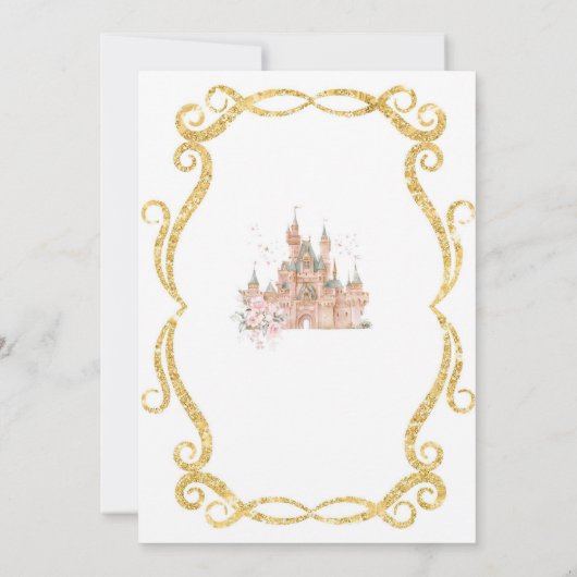 王室のプリンセス誕生日 招待状 (裏面)