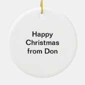 王室のプリンセス セラミックオーナメント (裏面)