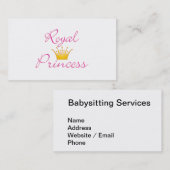 王室のプリンセス 名刺 (正面/裏面)