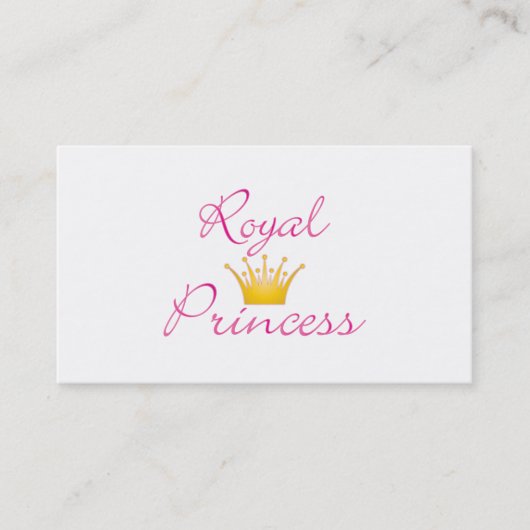 王室のプリンセス 名刺 (正面)