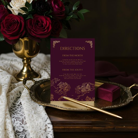 王室のミュース中世ファンタジー旧世界地図結婚の エンクロージャーカード