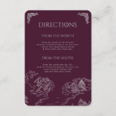 王室のミュース中世ファンタジー旧世界地図結婚の エンクロージャーカード (正面)