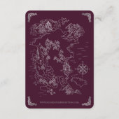 王室のミュース中世ファンタジー旧世界地図結婚の エンクロージャーカード (裏面)